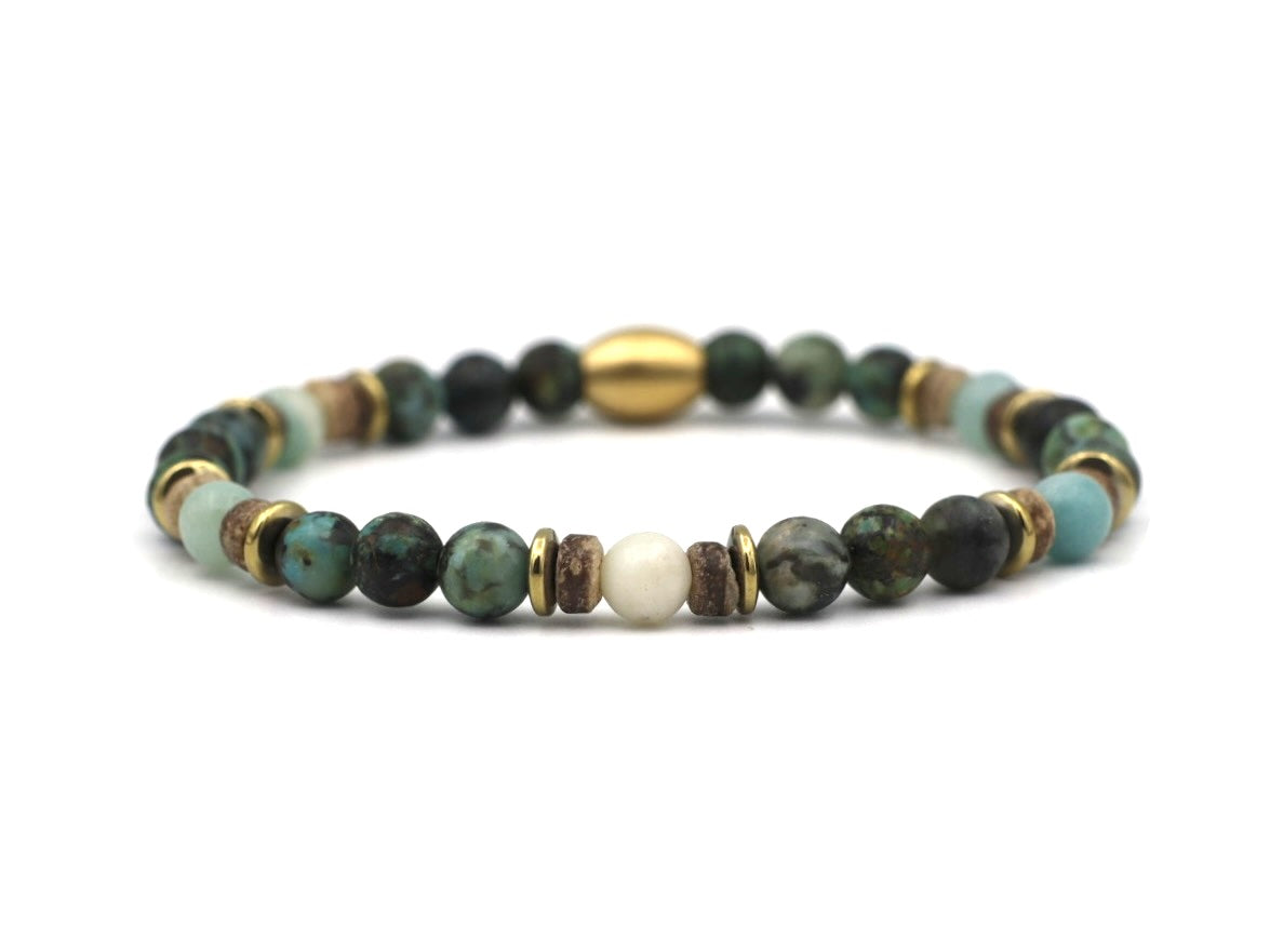 Enam kelapa Afrikaans turquoise (zilver of goud)