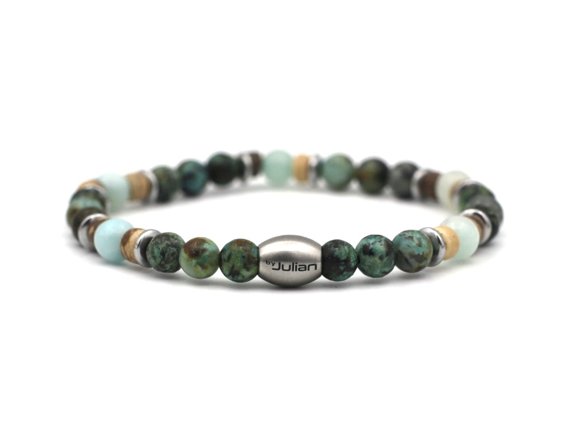 Enam kelapa Afrikaans turquoise (zilver of goud)