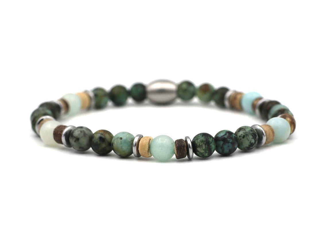 Enam kelapa Afrikaans turquoise (zilver of goud)