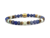 Enam kelapa blauwe kwarts (zilver of goud)