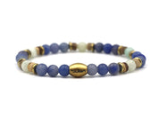 Enam kelapa blauwe kwarts (zilver of goud)
