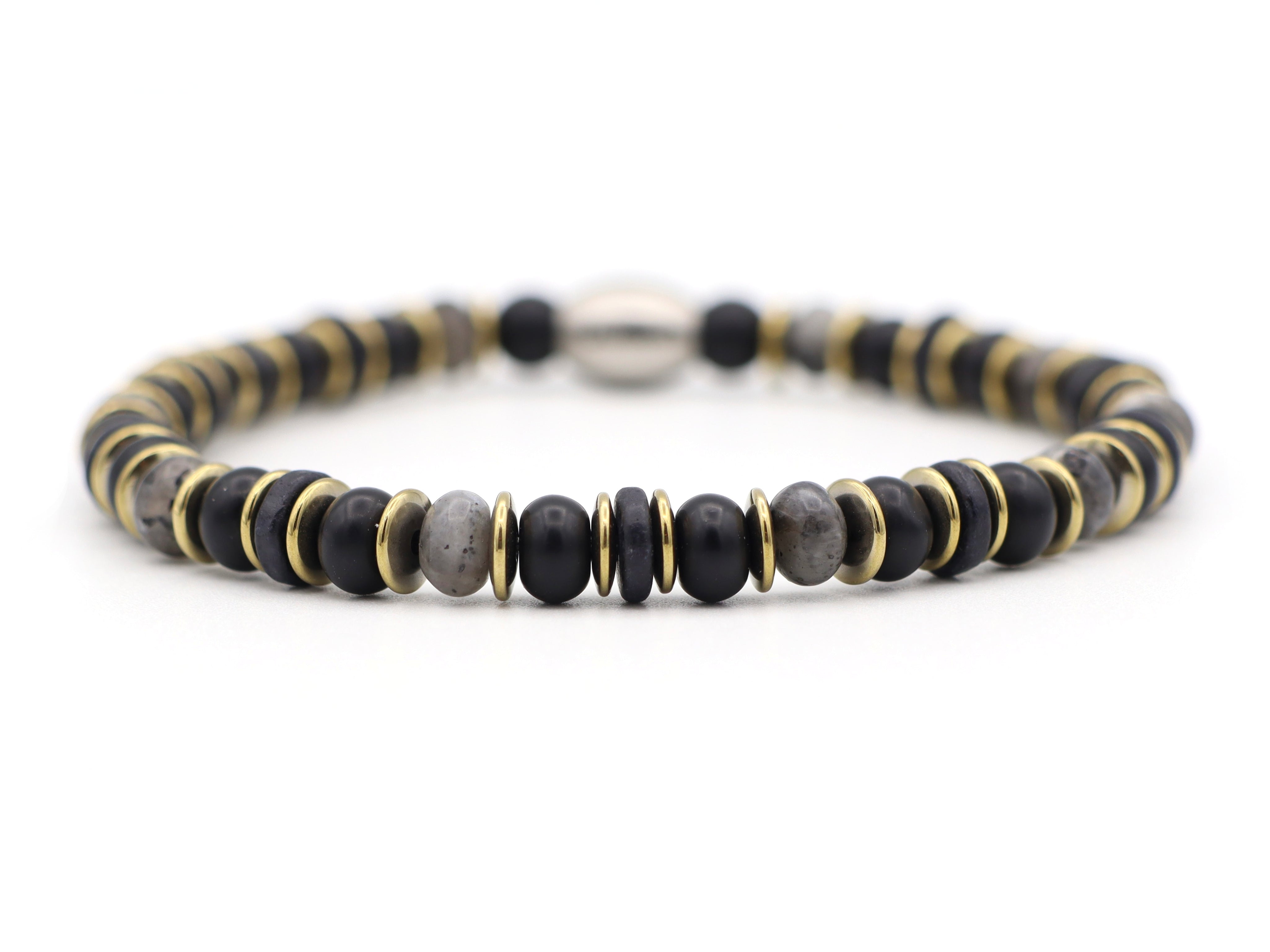 Enam segara labradoriet,onyx (zilver of goud)