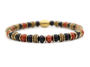 Enam segara rode jaspis en onyx (zilver of goud)