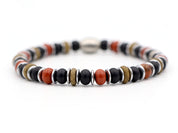 Enam segara rode jaspis en onyx (zilver of goud)