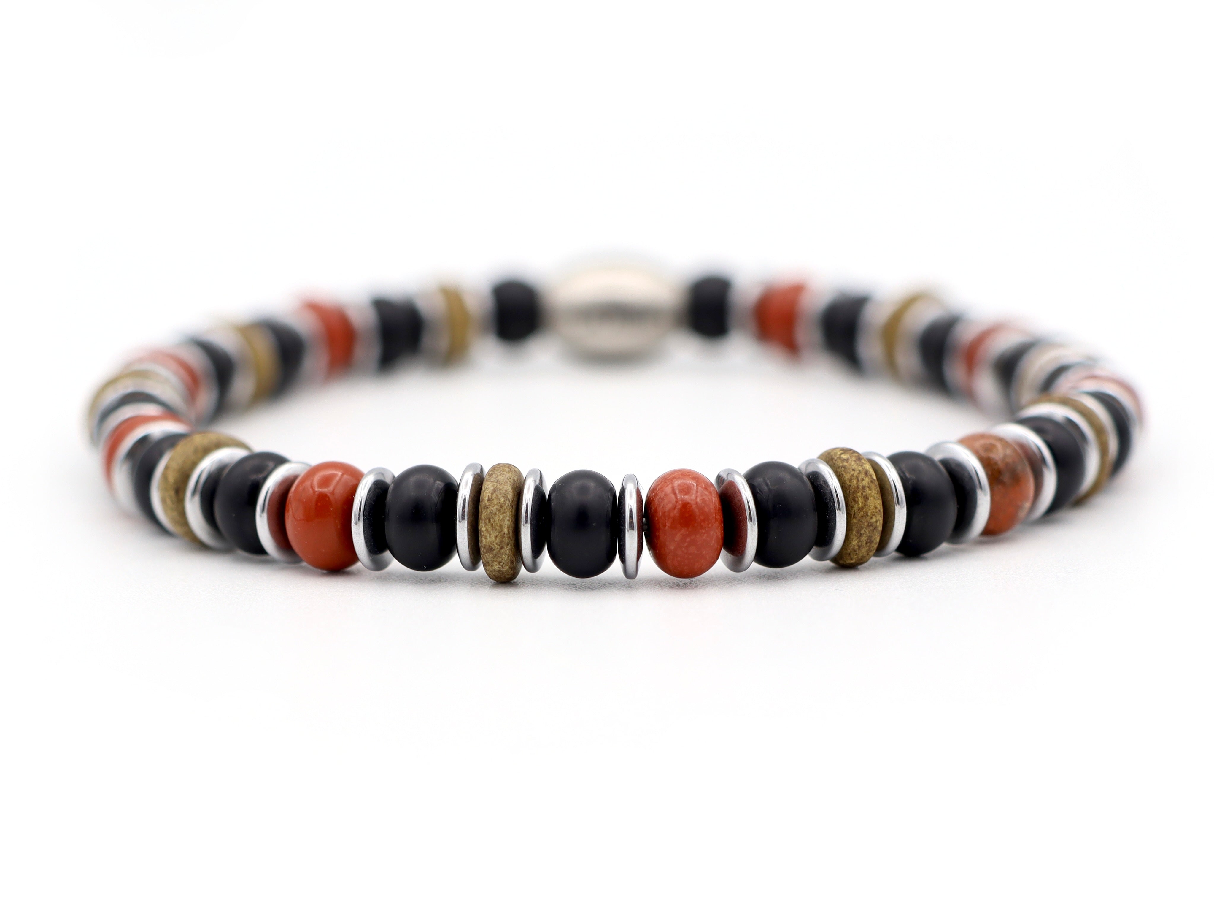 Enam segara rode jaspis en onyx (zilver of goud)