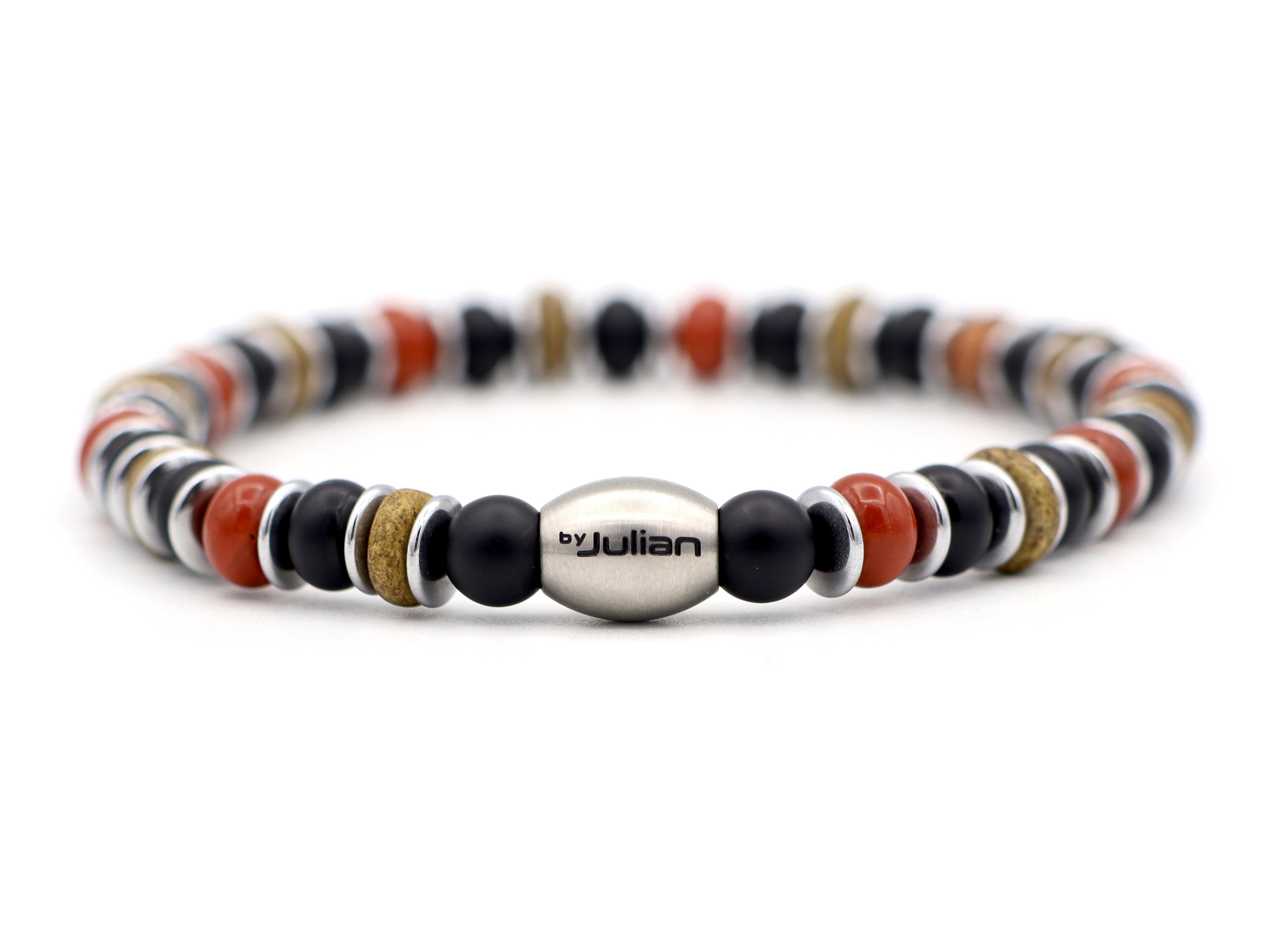 Enam segara rode jaspis en onyx (zilver of goud)