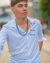 ketting Rantai Empat Mosagaat (4mm), roestvrij staal