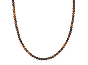 ketting Rantai Empat Tijgeroog (4mm), roestvrij staal