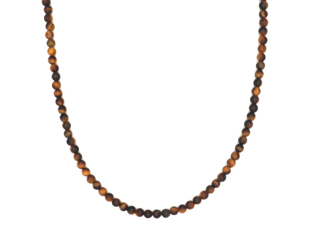 ketting Rantai Empat Tijgeroog (4mm), roestvrij staal