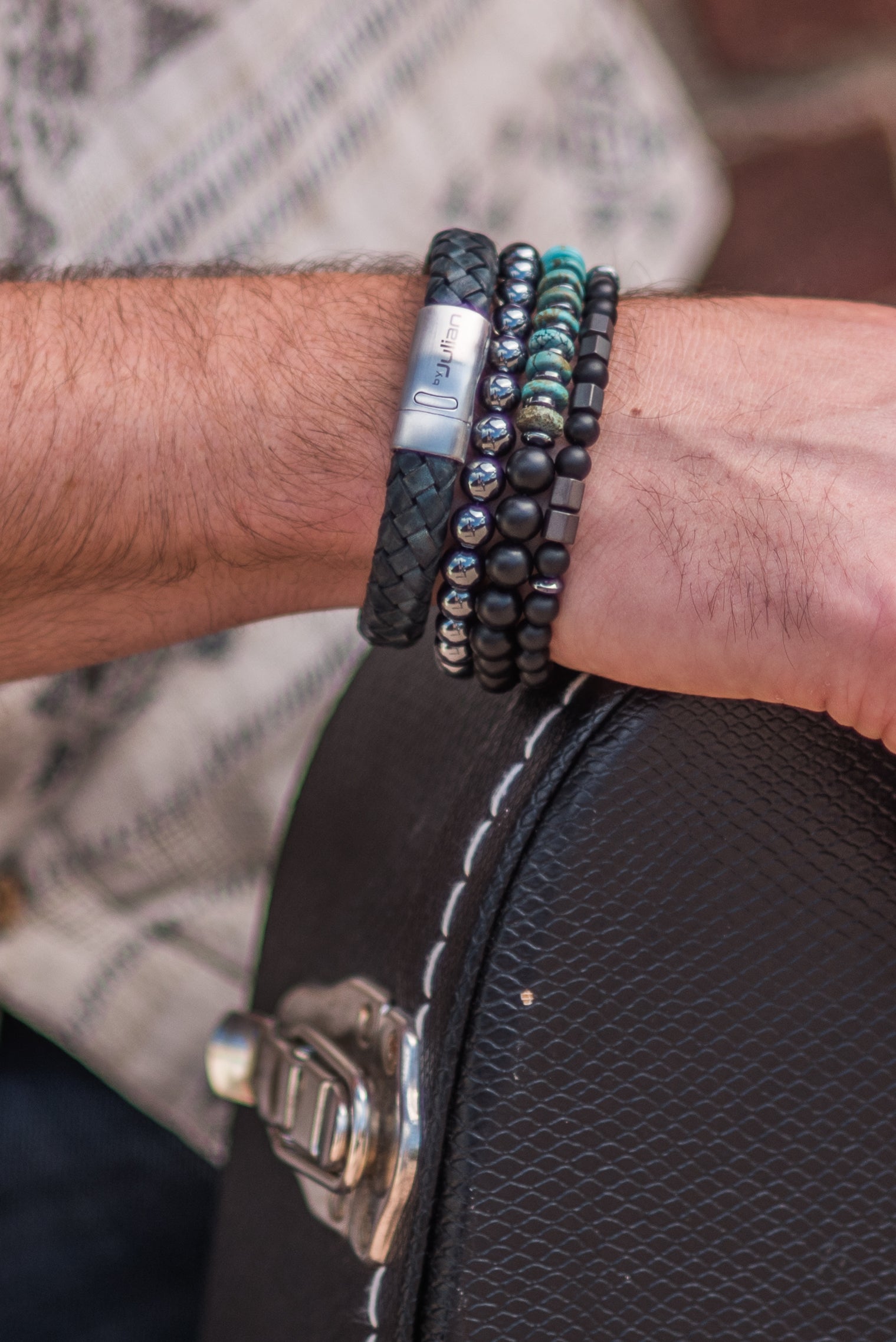 Morse code armband papa