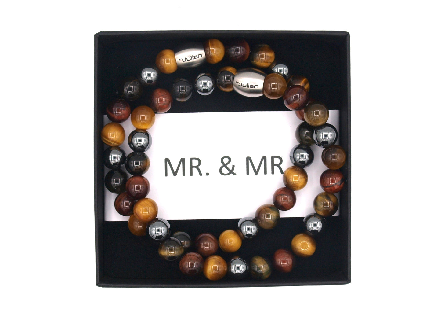 MR. & MR. bracelet set brown