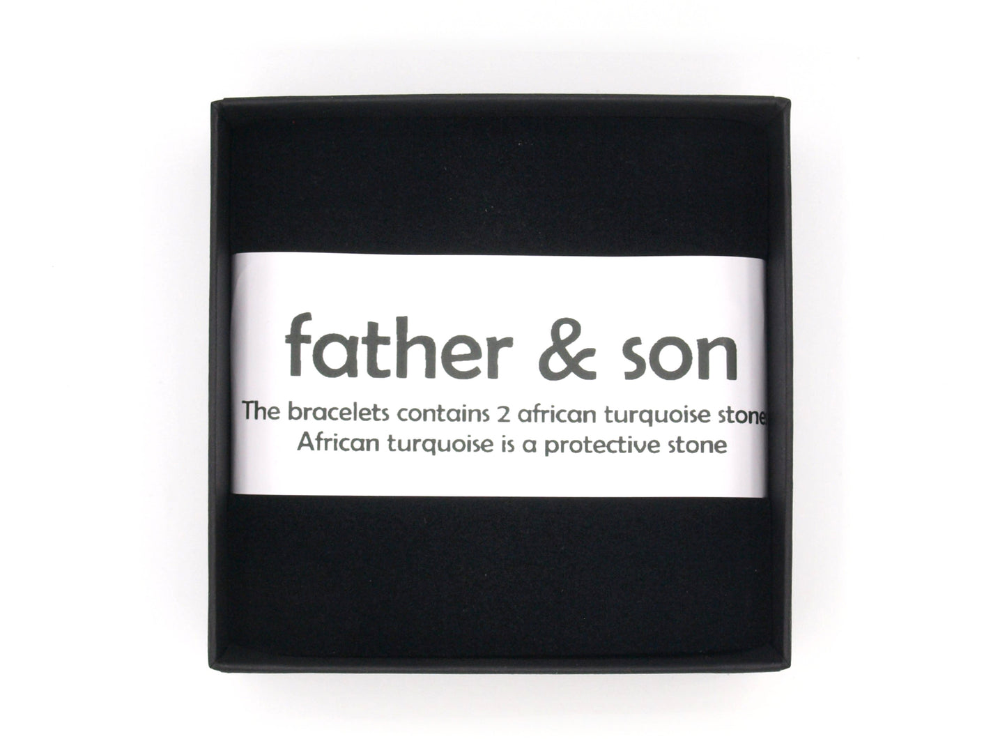 Vader en zoon armbandenset Afr. Turquoise