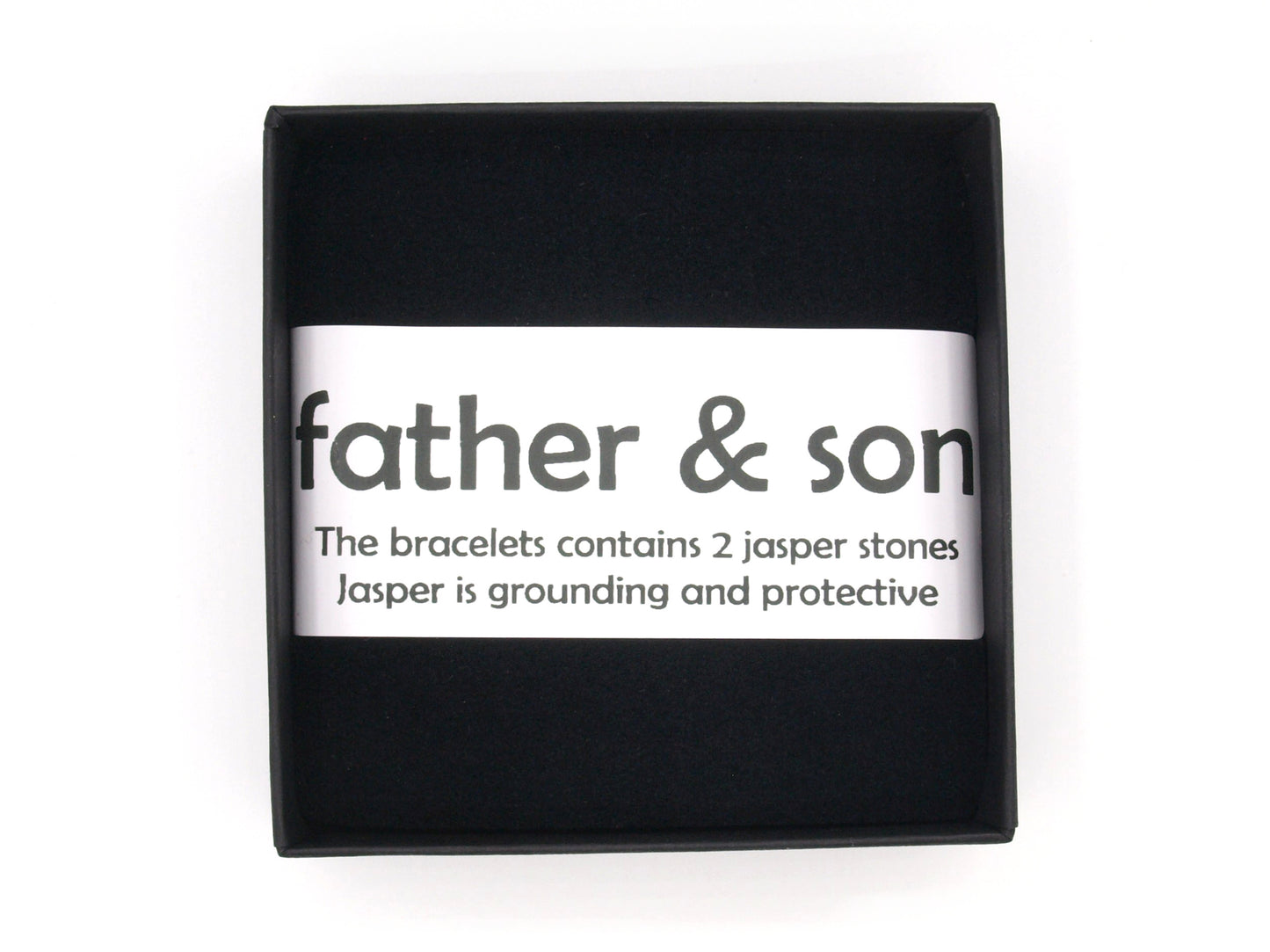 Father and son bracelet set Landscape Jasper