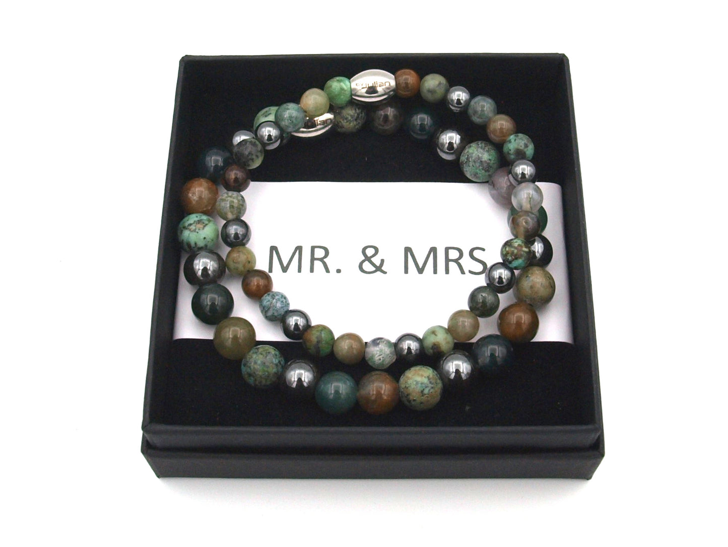 Mr. & MRS. armbandenset groen