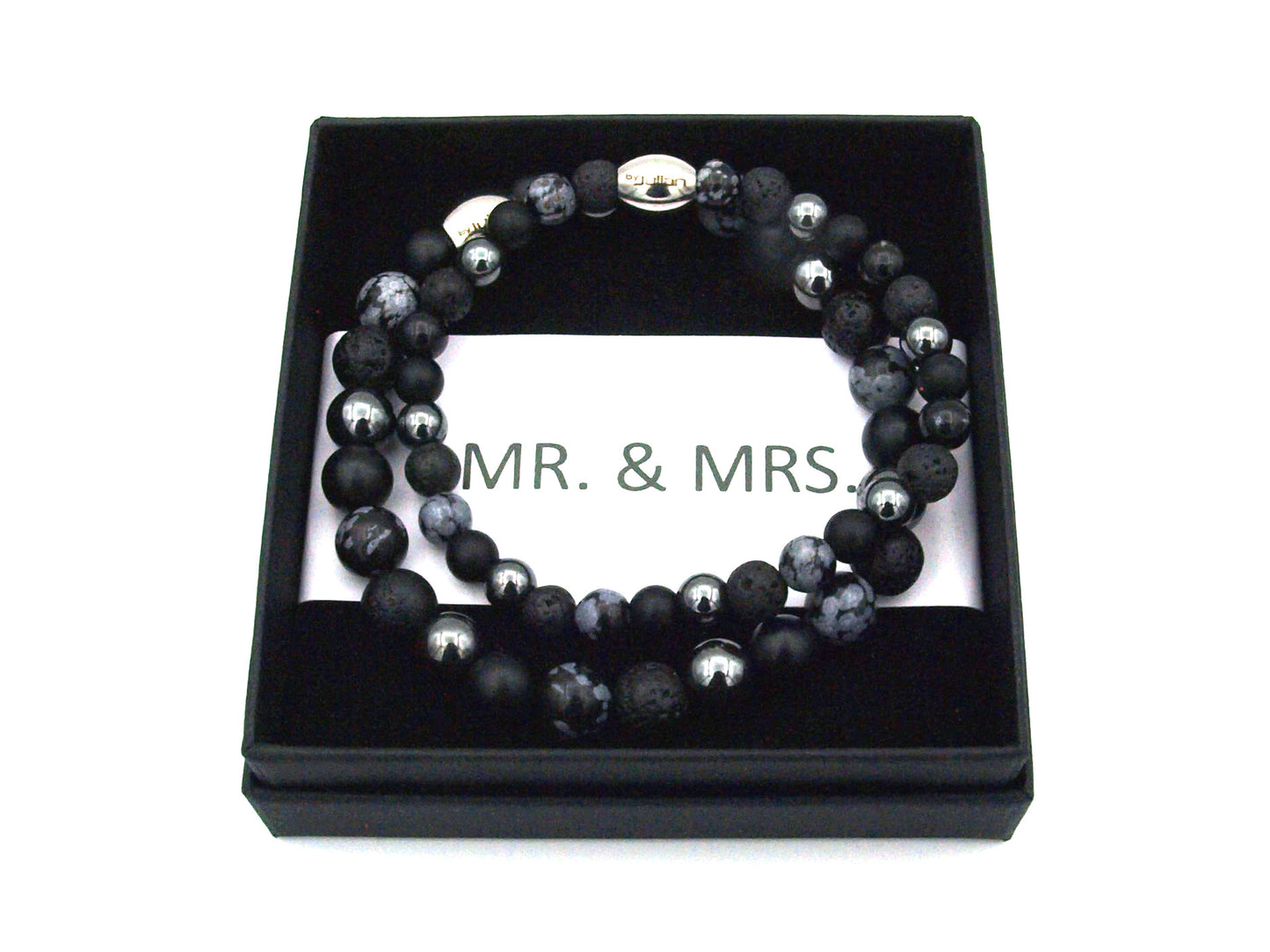 MR. & MRS. bracelet set black